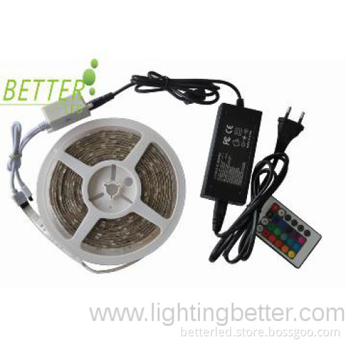 5050 RGB 30leds/m flexible strip with controller &power supply